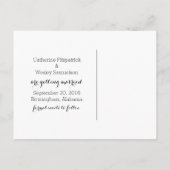 Ebony Deco Retro Save the Date Briefkaart (Achterkant)