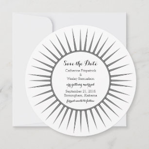 Ebony Deco Retro sparen de Datum uitnodigen Save The Date