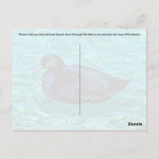 Ebony Duck - Briefkaart (Achterkant)