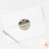 Ebony Elegant Deco Dank u Stickers (Envelop)