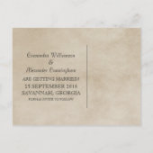 Ebony Elegant Deco Save the Date Briefkaart (Achterkant)