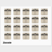 Ebony Elegant Deco Wedding Stickers (Vel)