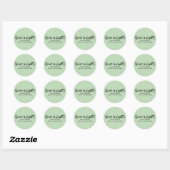 Ebony Elegant Sketting Love & Light Holiday Ronde Sticker (Vel)