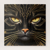 Ebony en Gold Cat Legpuzzel (Verticaal)
