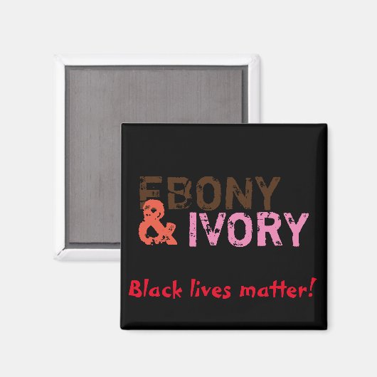 Ebony en ivoor magneet (Voorkant / Achterkant)