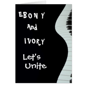 Ebony en ivoren muziekkaart