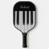 Ebony en Ivory aangepaste tekst Pickleball Paddle (Voorkant)
