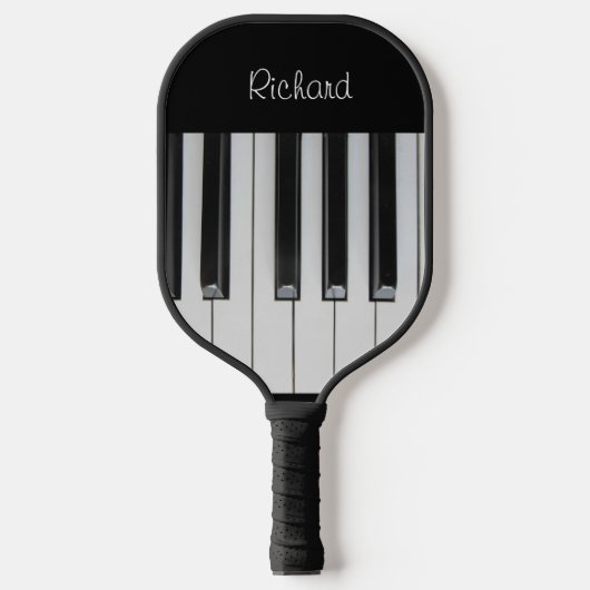 Ebony en Ivory aangepaste tekst Pickleball Paddle (Voorkant)
