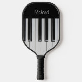 Ebony en Ivory aangepaste tekst Pickleball Paddle (Achterkant)
