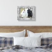 Ebony en Ivory Goat Buddies Canvas Afdruk (Insitu (Slaapkamer))