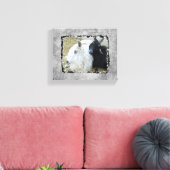 Ebony en Ivory Goat Buddies Canvas Afdruk (Insitu (Woonkamer))