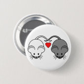 Ebony en Ivory Mouse Love Ronde Button 5,7 Cm (Voorkant /achterkant)