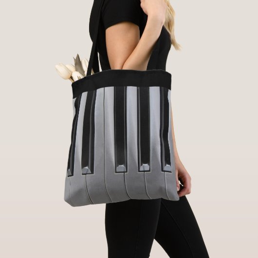 Ebony en Ivory Tote Bag (Dichtbij)