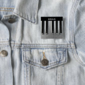 Ebony en Ivory Vierkante Button 5,1 Cm (In situ)