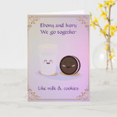 Ebony en Ivory We gaan samen Wenskaart Kaart (Gele Bloem)