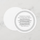 Ebony Encirled Round Wedding Invite Kaart (Voorkant / Achterkant)