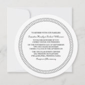 Ebony Encirled Round Wedding Invite Kaart (Voorkant)