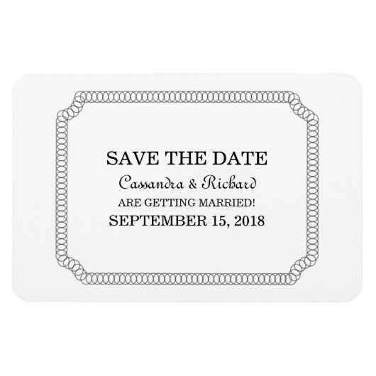 Ebony Encirled Ticket sparen de Magnet van de Datu Magneet (Horizontaal)