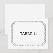 Ebony Encirled Ticket Table Number Briefkaart (Voorkant / Achterkant)