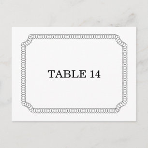 Ebony Encirled Ticket Table Number Briefkaart