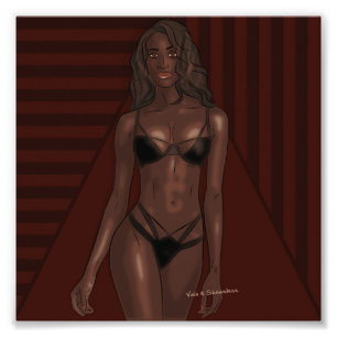 Ebony Eyes Foto Afdruk