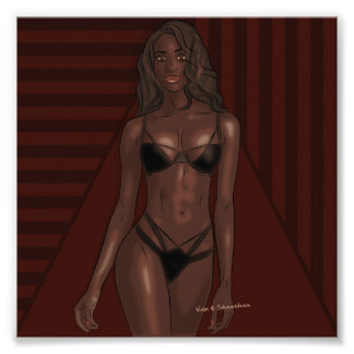 Ebony Eyes Foto Afdruk