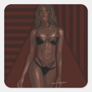 ebony eyes vierkante sticker