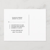 Ebony Fancy ornamental RSVP Briefkaart (Achterkant)