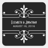 Ebony Fancy sierbruiloft Vierkante Sticker (Voorkant)