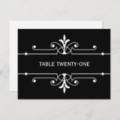 Ebony Fancy versiental Table Number Briefkaart (Voorkant / Achterkant)