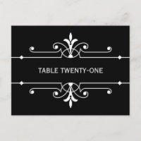Ebony Fancy versiental Table Number Briefkaart