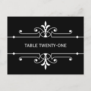 Ebony Fancy versiental Table Number Briefkaart