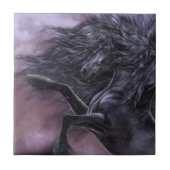 Ebony Fire Art Tile Tegeltje (Voorkant)