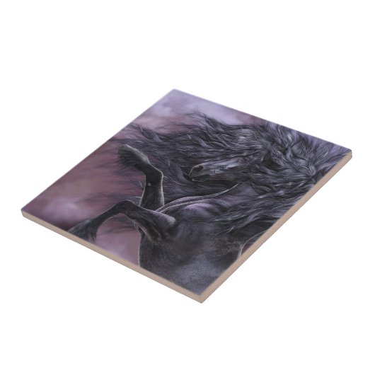 Ebony Fire Art Tile Tegeltje (Zijkant)