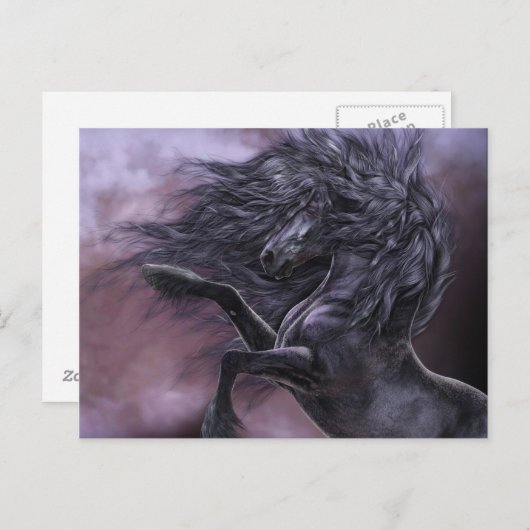 Ebony Fire Briefkaart (Voorkant / Achterkant)