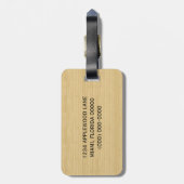 Ebony French Flourish Bagagelabel (Achterkant verticaal)