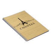 Ebony French Flourish Notitieboek (Rechterzijde)