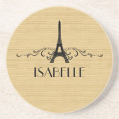 Ebony French Flourish Onderzetter (Voorkant)