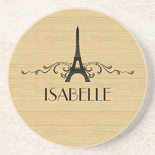 Ebony French Flourish Onderzetter (Voorkant)