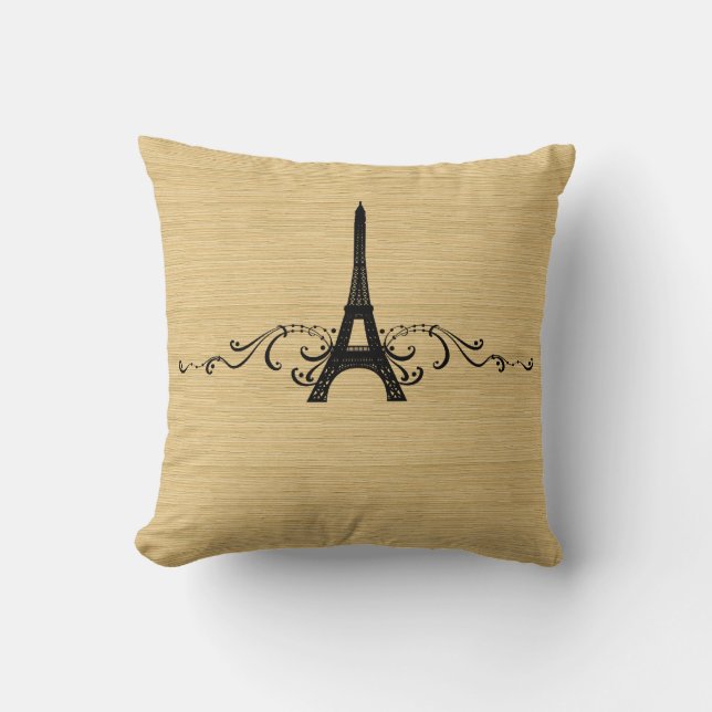 Ebony French Flourish Pillow Kussen (Voorkant)