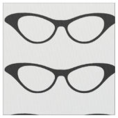 Ebony Girly Geek Glasses Fabric Stof (Close Up)
