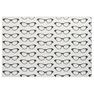 Ebony Girly Geek Glasses Fabric Stof