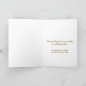 Ebony Goud en Wit Ornamenten Kerst Feestdagen Kaart (Binnen)