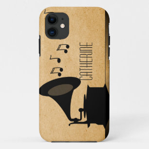 Ebony Gramophone BT ID iPhone 5 Hoesje