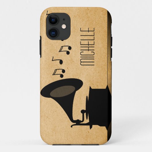 Ebony  Gramophone BT iPhone 5 Hoesje (Achterkant)