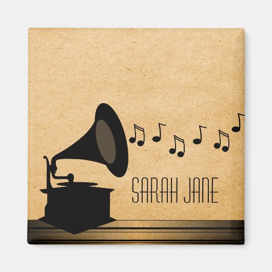 Ebony Gramophone Magnet (Voorkant)