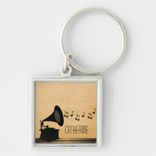 Ebony Gramophone Premium Sleutelhanger