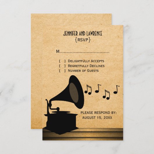 Ebony  Gramophone Response Kaart (Voorkant / Achterkant)