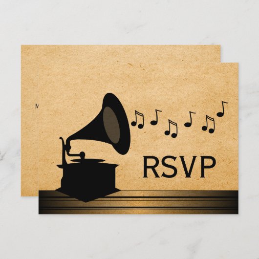 Ebony  Gramophone RSVP Briefkaart (Voorkant / Achterkant)