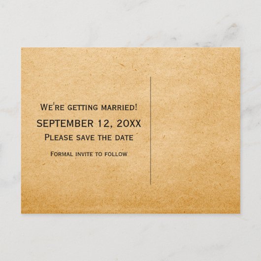 Ebony  Gramophone Save the Date Briefkaart (Achterkant)